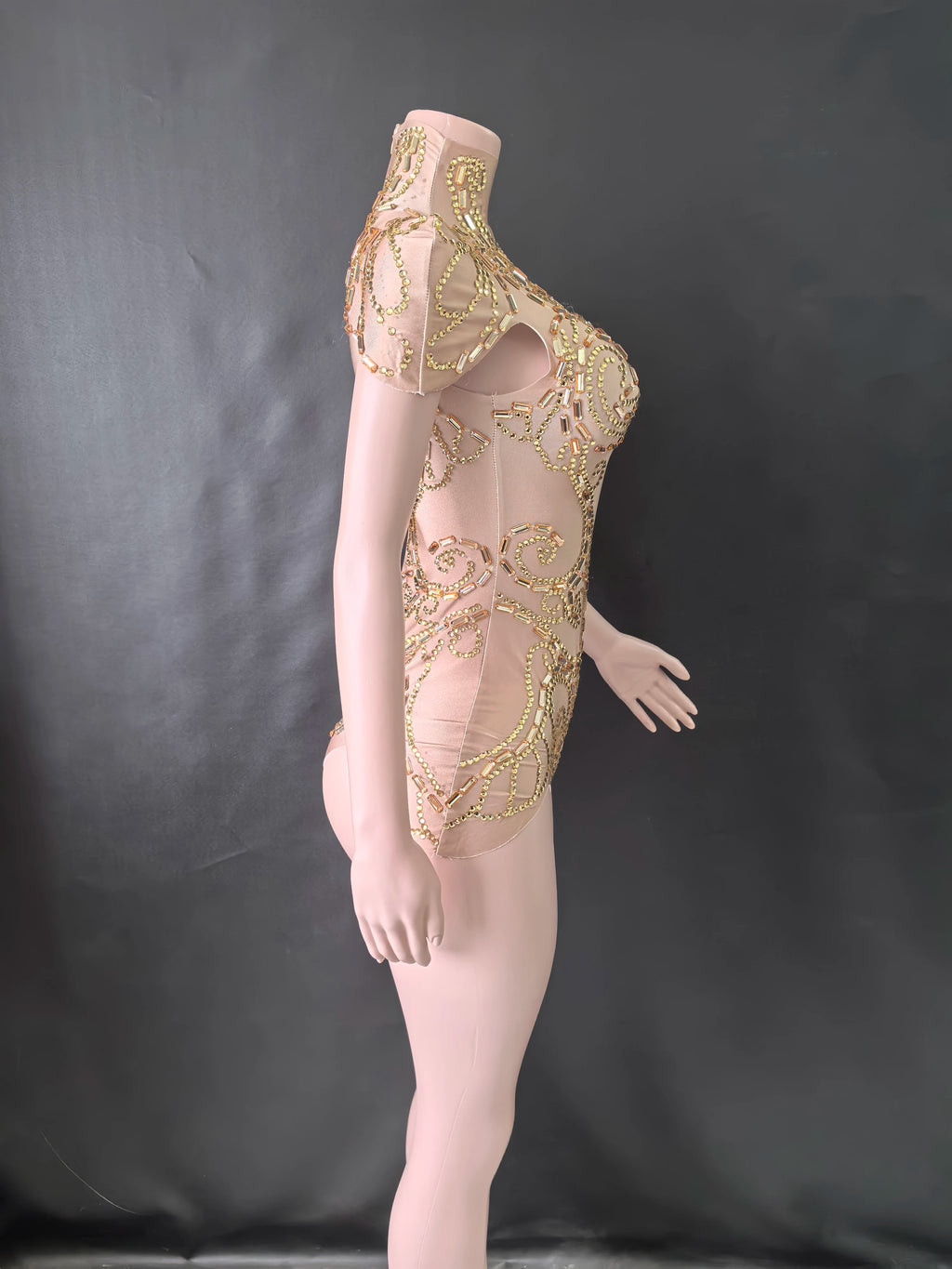 Sheer Crystal Bodysuit for Pole Dance Studio Near Me