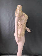 Sheer Crystal Bodysuit for Pole Dance Studio Near Me