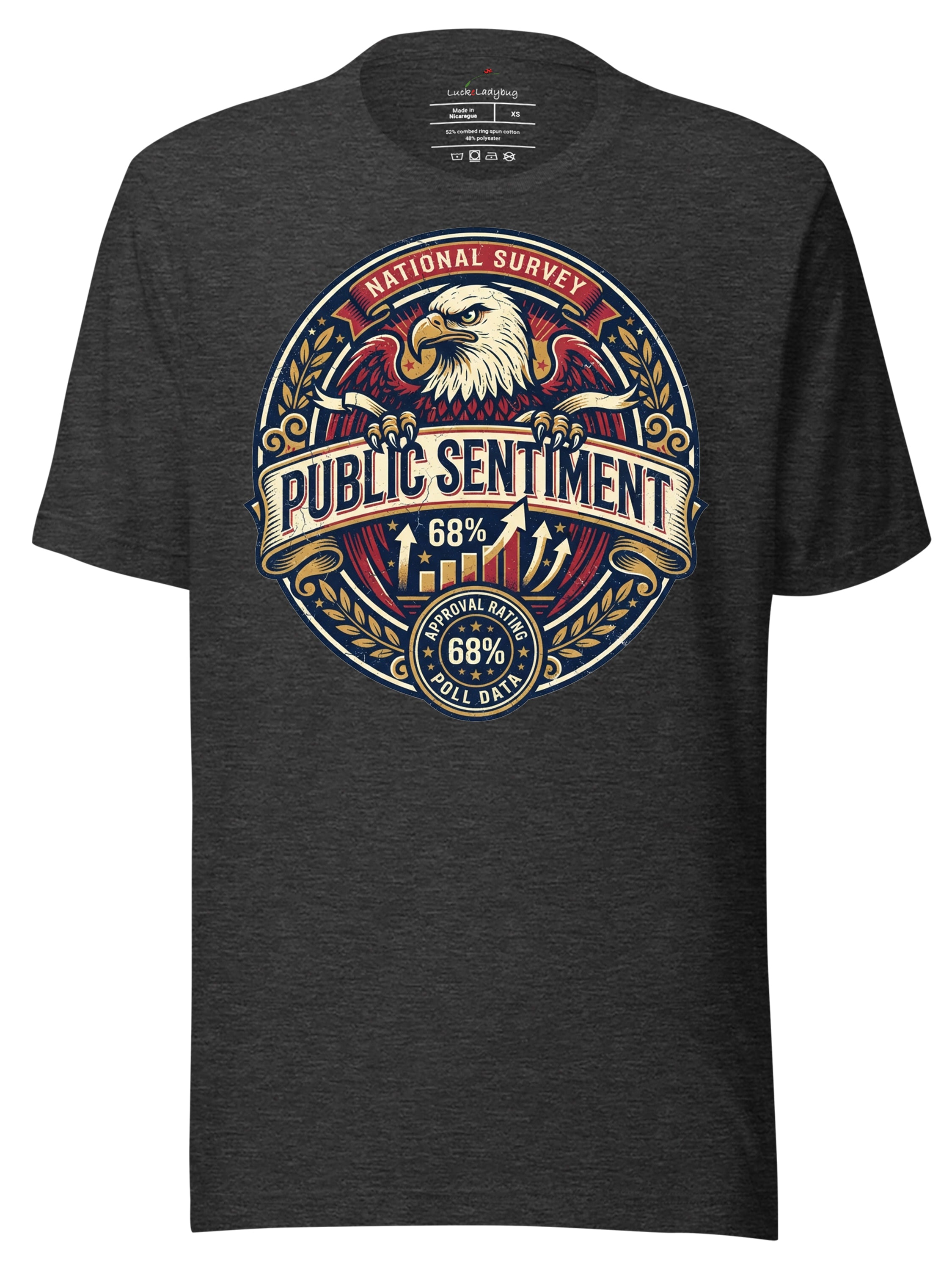 LuckeLadybug LLC Political tee shirts featuring Eagle design with National Survey graphic