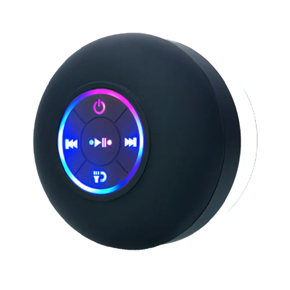 LuckeLadybug portable wireless speaker with bluetooth featuring colorful LED controls for easy use