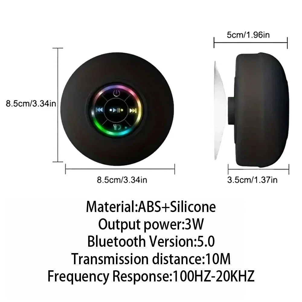 LuckeLadybug portable wireless speaker with bluetooth featuring a colorful LED light and compact design