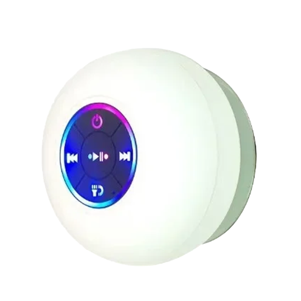 LuckeLadybug portable wireless speaker with bluetooth featuring colorful LED controls for vibrant music experience