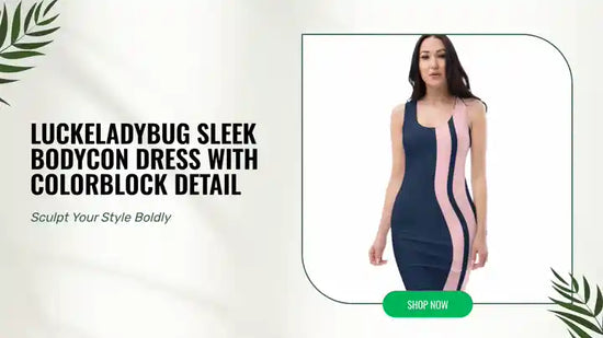 LuckeLadybug Sleek Bodycon Dress with Colorblock Detail by@Outfy