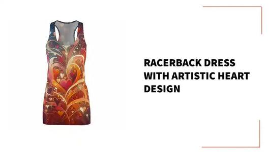 Racerback Dress with Artistic Heart Design by@Outfy