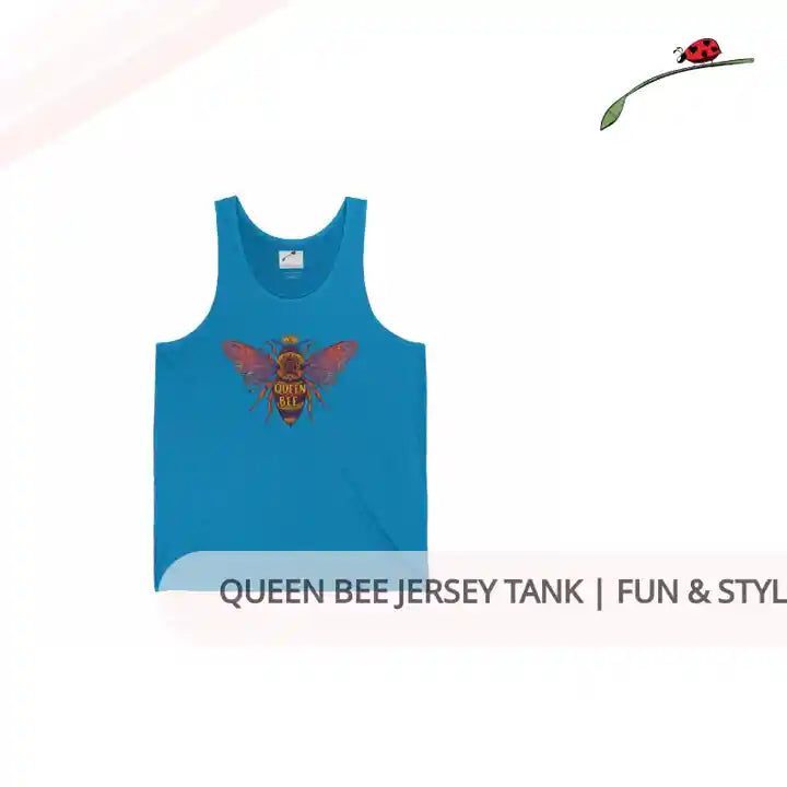 Queen Bee Jersey Tank | Fun & Stylish Women's Sleeveless Shirt by@Outfy