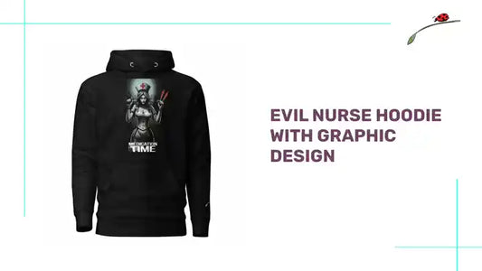 Evil Nurse Hoodie with Graphic Design by@Outfy