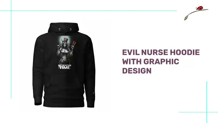 Evil Nurse Hoodie with Graphic Design by@Outfy
