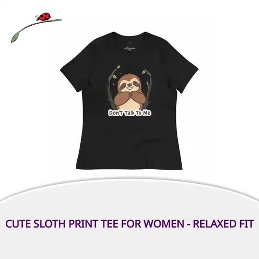 Cute Sloth Print Tee for Women - Relaxed Fit by@Outfy