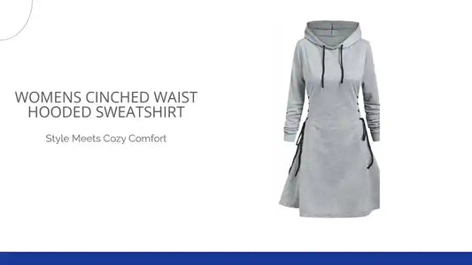 Womens Cinched Waist Hooded Sweatshirt by@Outfy