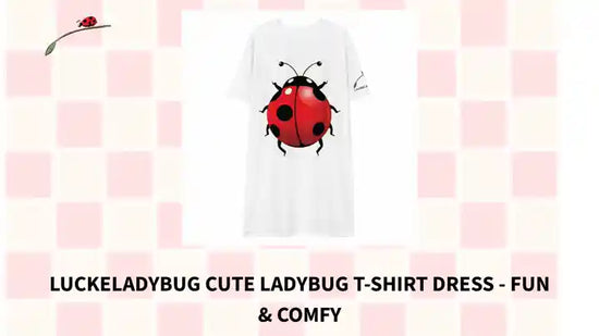 Luckeladybug Cute Ladybug T-Shirt Dress - Fun &amp; Comfy by@Outfy