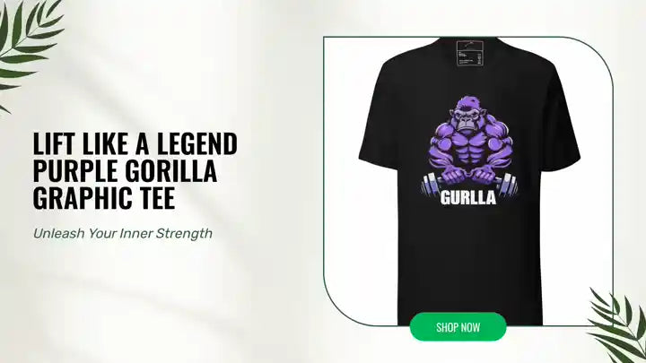 Lift Like a Legend Purple Gorilla Graphic Tee by@Outfy