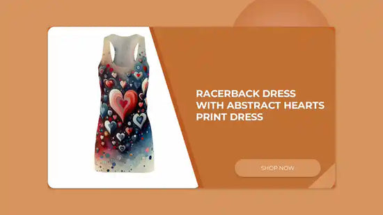 Racerback Dress with Abstract Hearts Print Dress by@Outfy