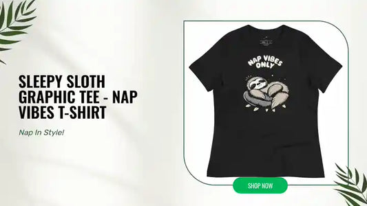 Sleepy Sloth Graphic Tee - Nap Vibes T-Shirt by@Outfy