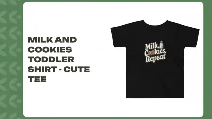 Milk and Cookies Toddler Shirt - Cute Tee by@Outfy