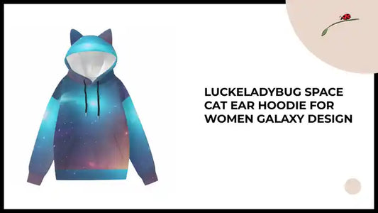 LuckeLadybug Space Cat Ear Hoodie for Women Galaxy Design by@Outfy