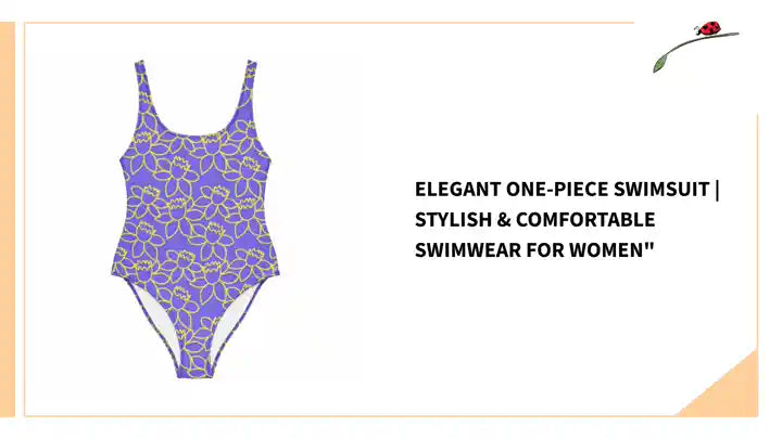 Elegant One-Piece Swimsuit | Stylish &amp; Comfortable Swimwear for Women" by@Outfy