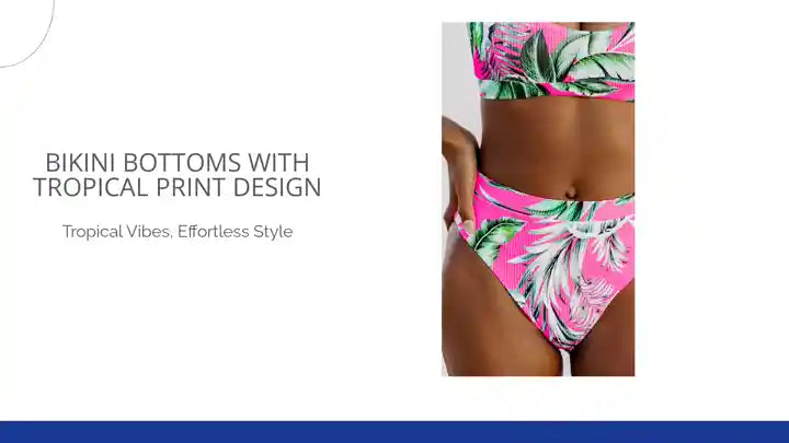 Bikini Bottoms with Tropical Print Design by@Outfy