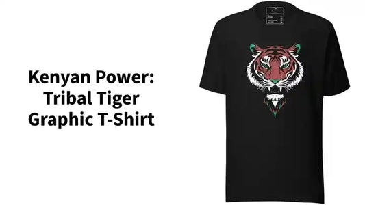 Kenyan Power: Tribal Tiger Graphic T-shirt by@Outfy