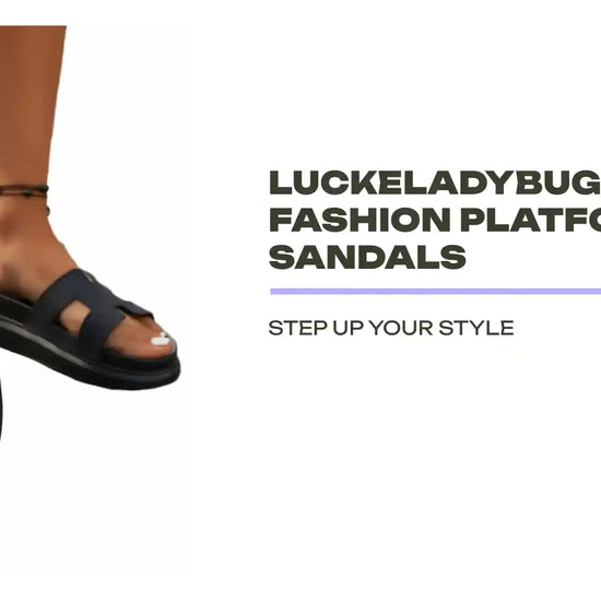 LuckeLadybug Womens Fashion Platform Sandals by@Outfy