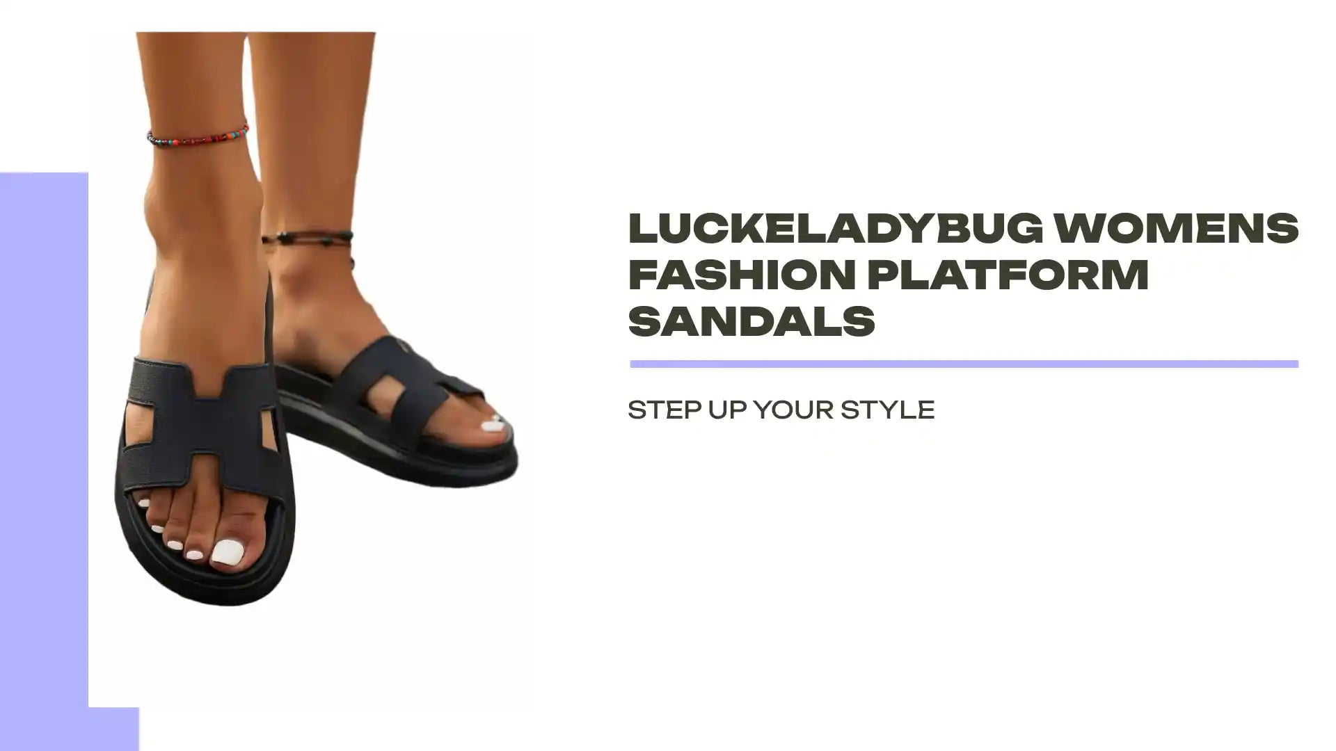 LuckeLadybug Womens Fashion Platform Sandals by@Outfy