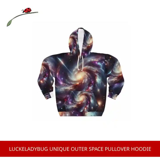LuckeLadybug Unique Outer Space Pullover Hoodie by@Outfy