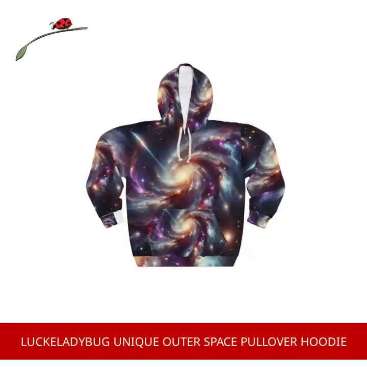 LuckeLadybug Unique Outer Space Pullover Hoodie by@Outfy