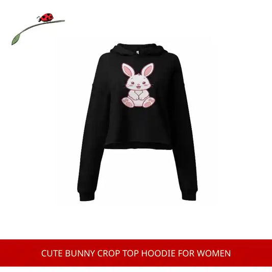 Cute Bunny Crop Top Hoodie for Women by@Outfy