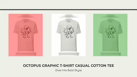 Octopus Graphic T-Shirt Casual Cotton Tee by@Outfy