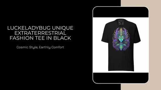 LuckeLadybug Unique Extraterrestrial Fashion Tee in Black by@Outfy