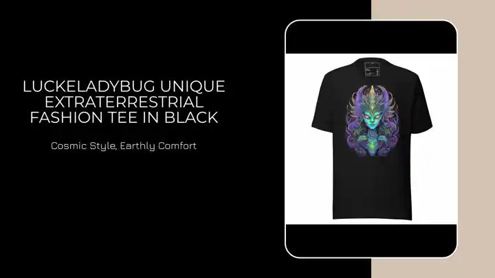 LuckeLadybug Unique Extraterrestrial Fashion Tee in Black by@Outfy