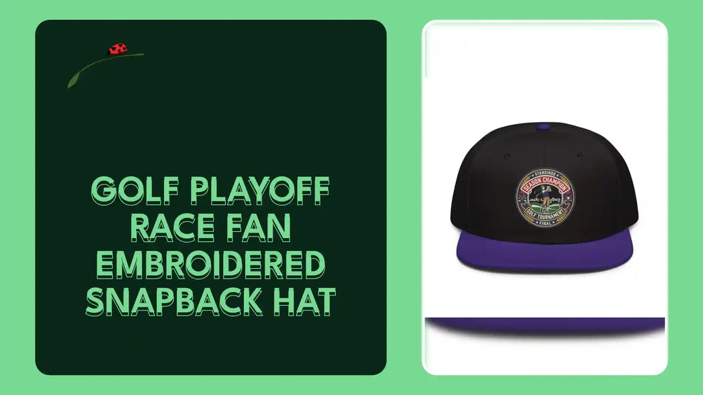 Golf Playoff Race Fan Embroidered Snapback Hat by@Outfy