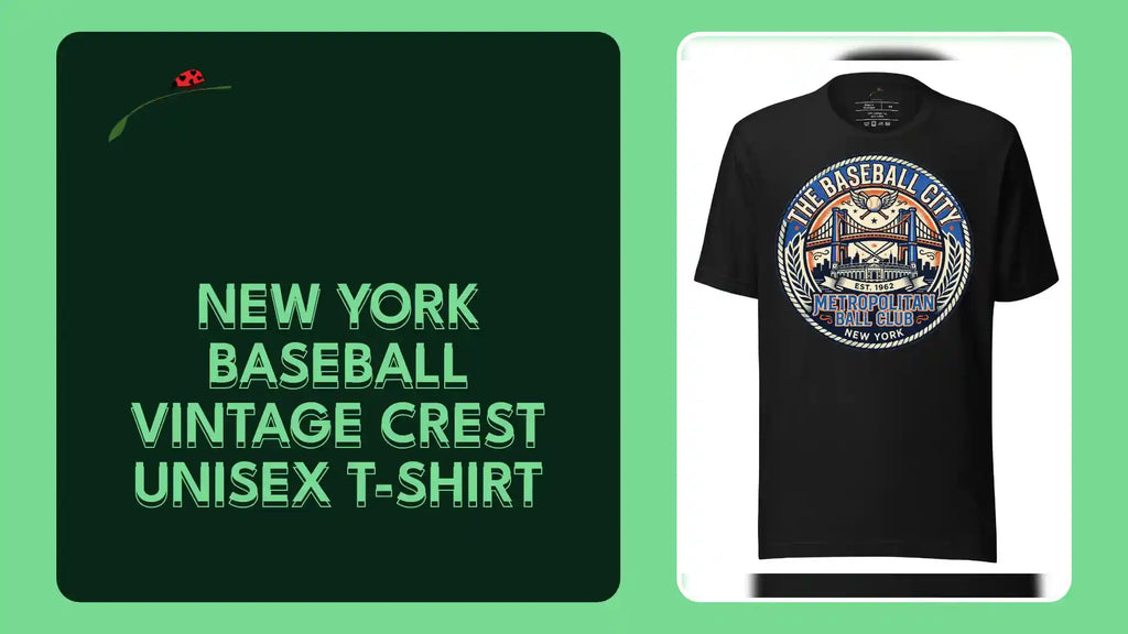 New York Baseball Vintage Crest Unisex T-Shirt by@Outfy