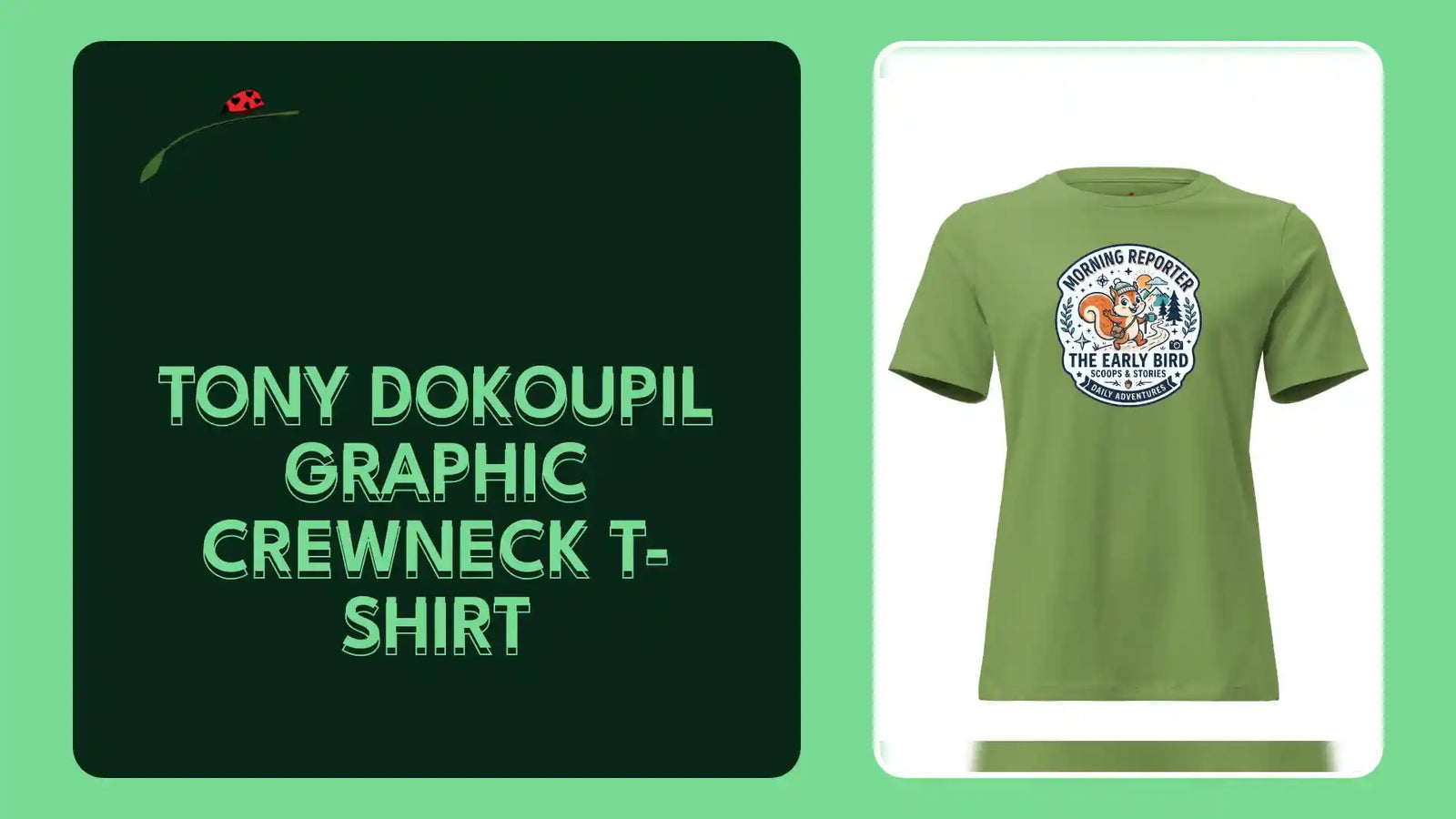 Tony Dokoupil Graphic Crewneck T-Shirt by@Outfy