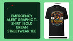 Emergency Alert Graphic T-Shirt | Bold Urban Streetwear Tee by@Outfy