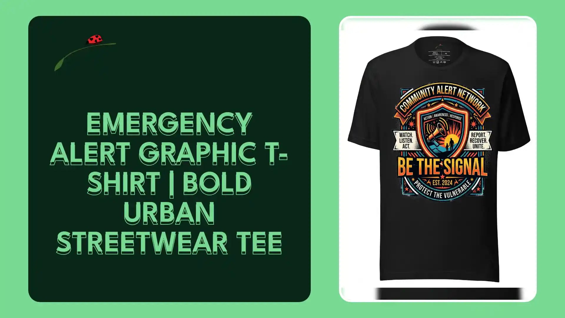 Emergency Alert Graphic T-Shirt | Bold Urban Streetwear Tee by@Outfy