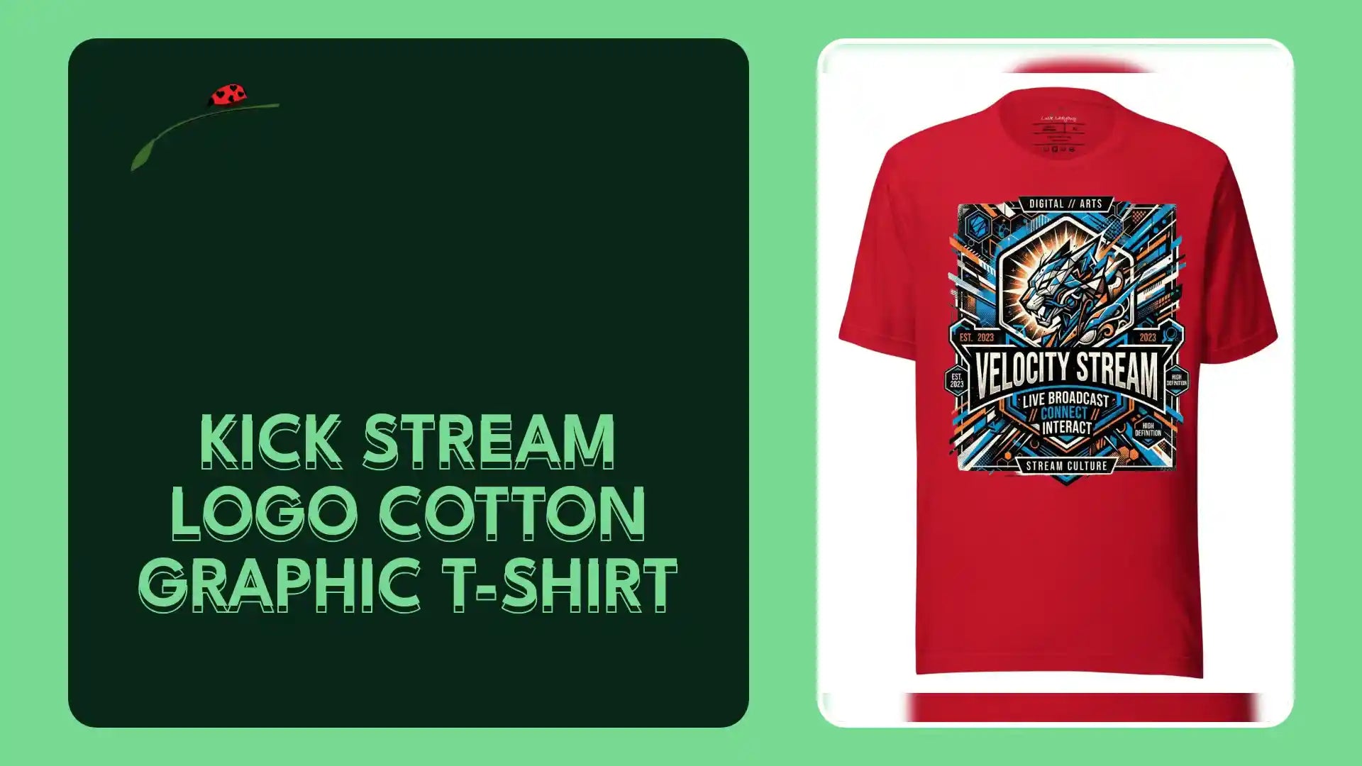 Kick Stream Logo Cotton Graphic T-Shirt by@Outfy