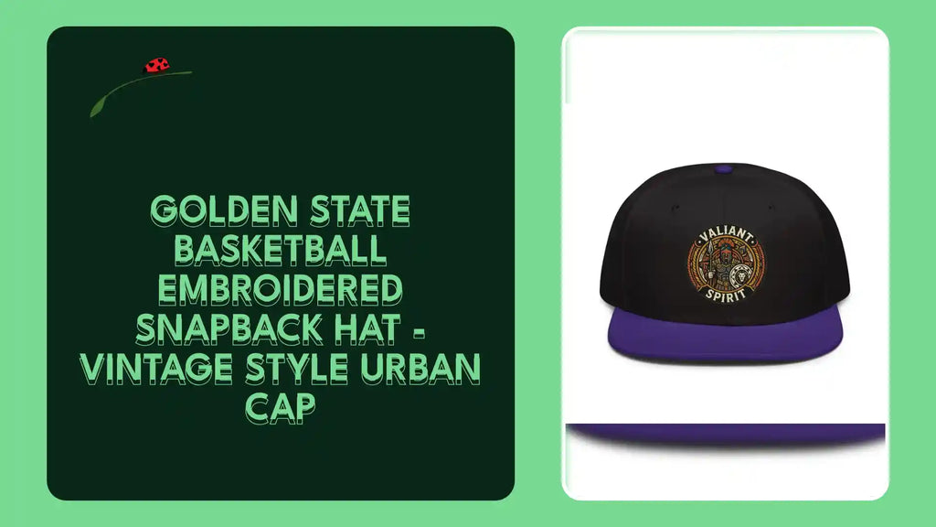 Golden State Basketball Embroidered Snapback Hat - Vintage Style Urban Cap by@Outfy