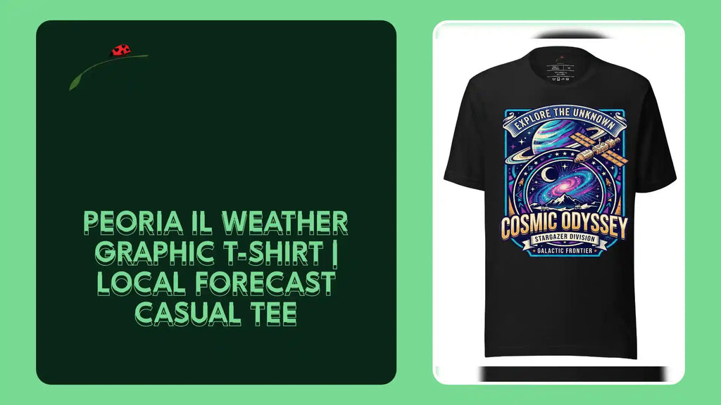Peoria IL Weather Graphic T-Shirt | Local Forecast Casual Tee by@Outfy