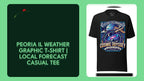 Peoria IL Weather Graphic T-Shirt | Local Forecast Casual Tee by@Outfy