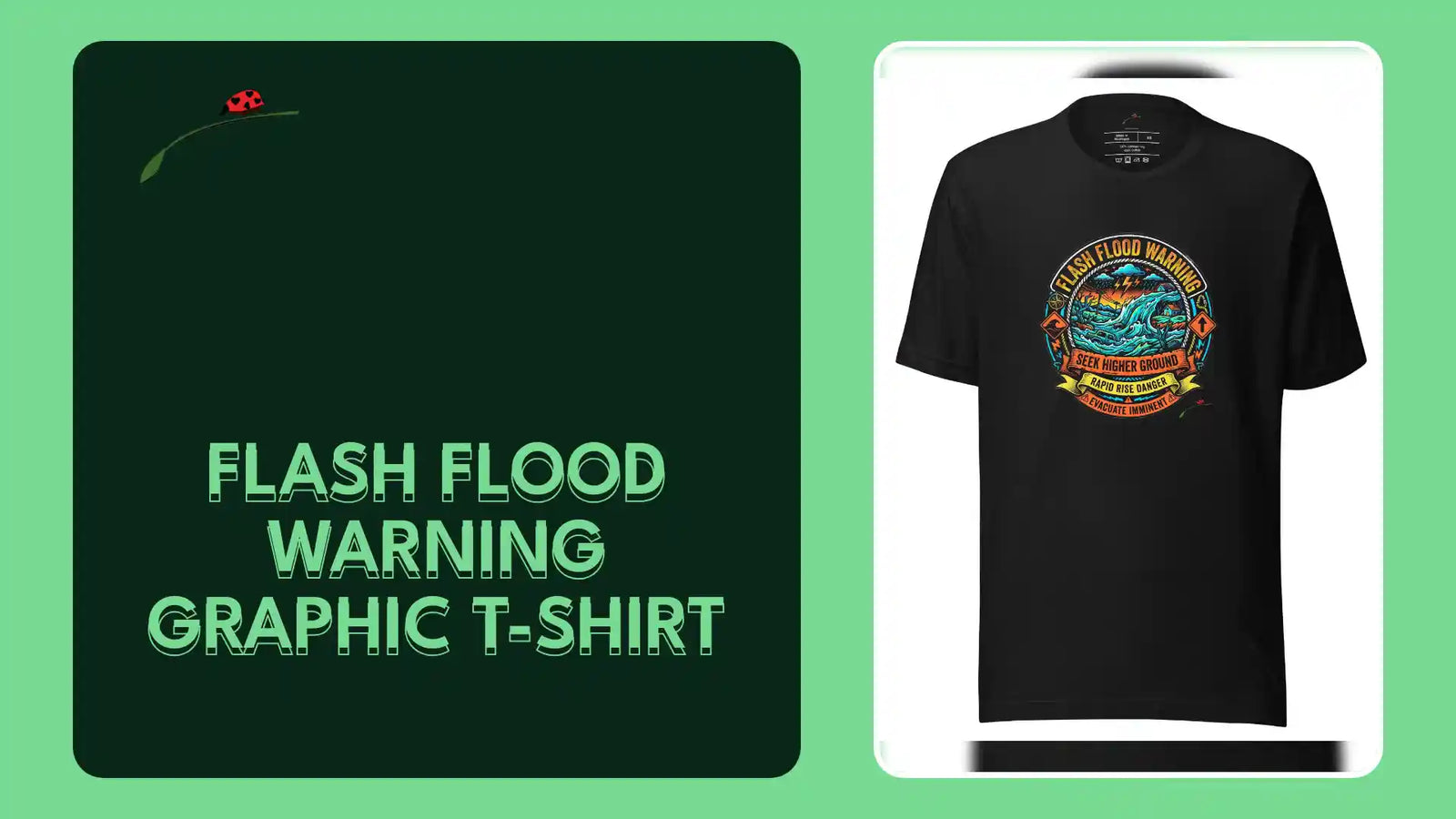 Flash Flood Warning Graphic T-Shirt by@Outfy