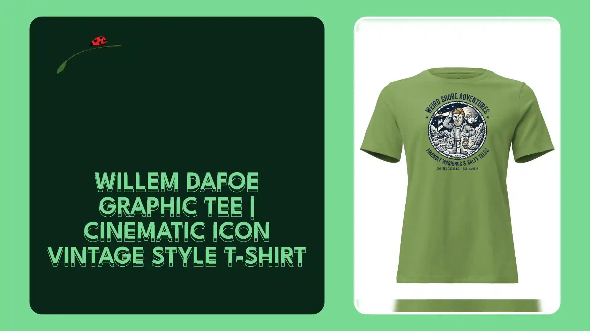 Willem Dafoe Graphic Tee | Cinematic Icon Vintage Style T-Shirt by@Outfy