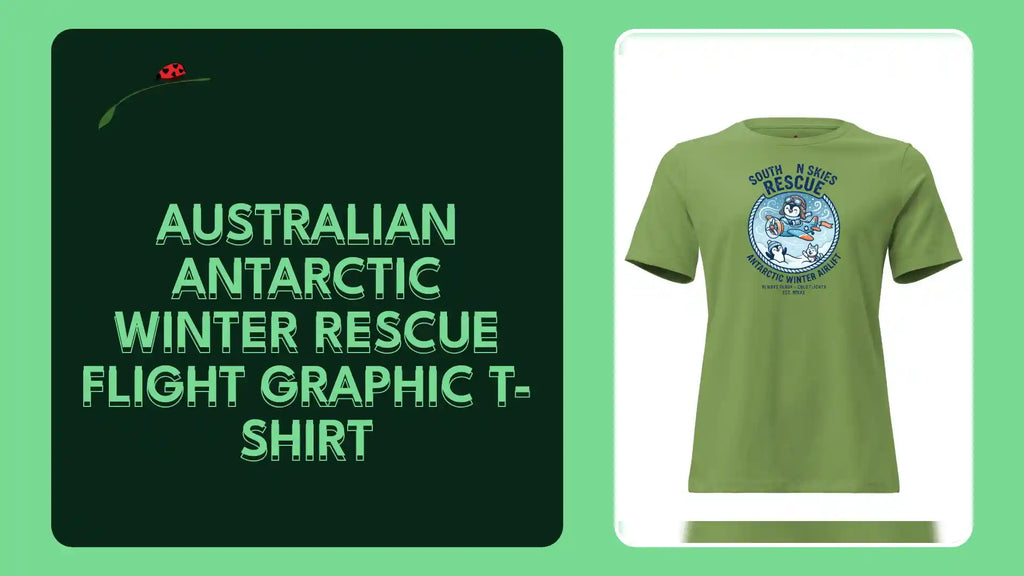 Australian Antarctic Winter Rescue Flight Graphic T-Shirt by@Outfy