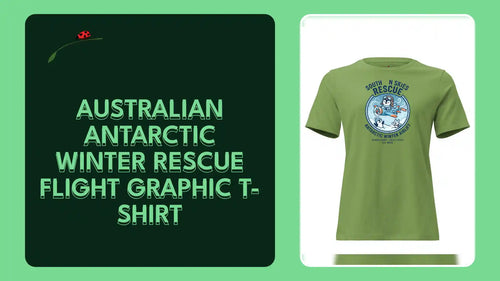 Australian Antarctic Winter Rescue Flight Graphic T-Shirt by@Outfy