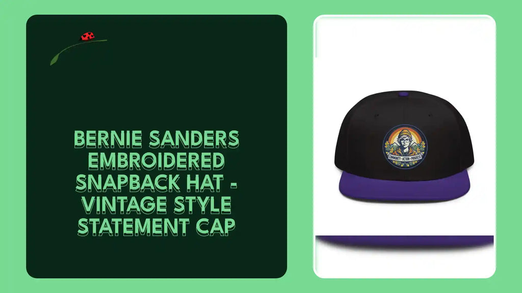 Bernie Sanders Embroidered Snapback Hat - Vintage Style Statement Cap by@Outfy