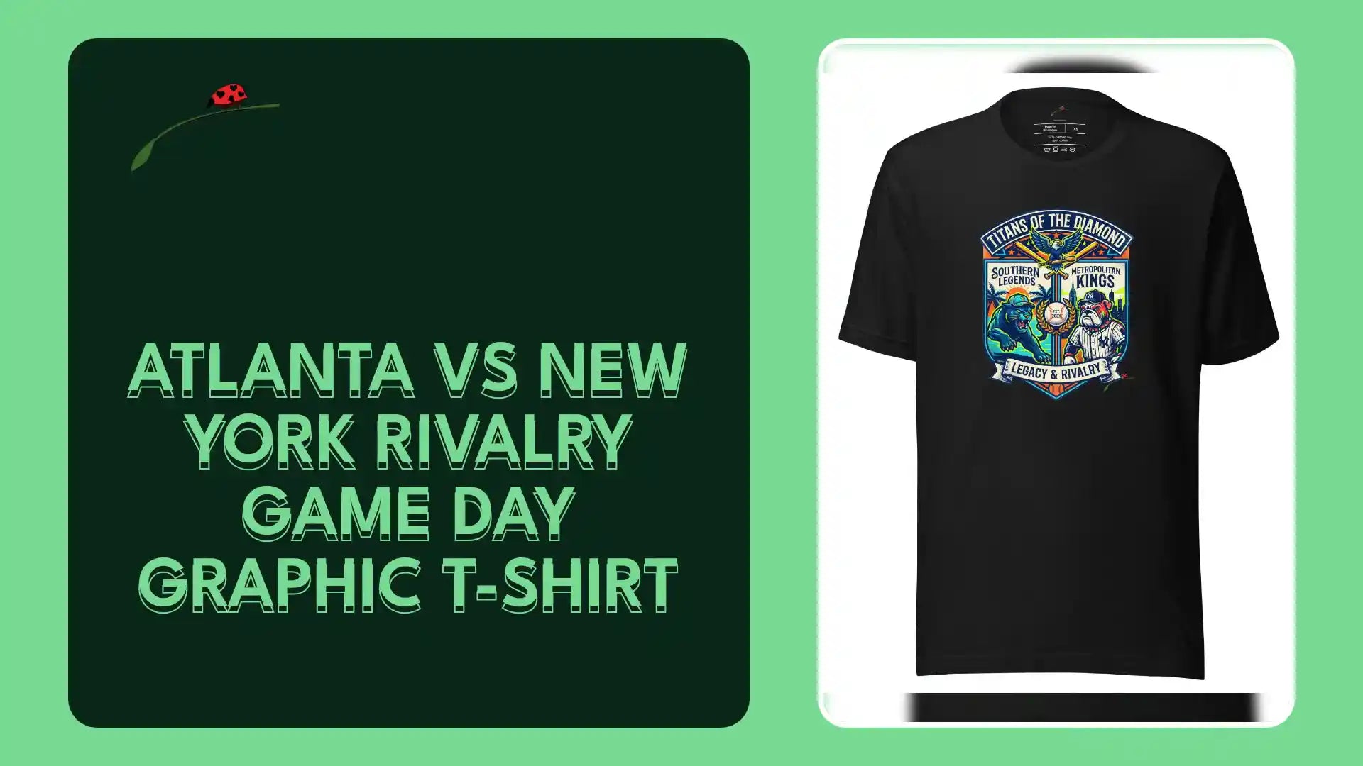 Atlanta vs New York Rivalry Game Day Graphic T-Shirt by@Outfy