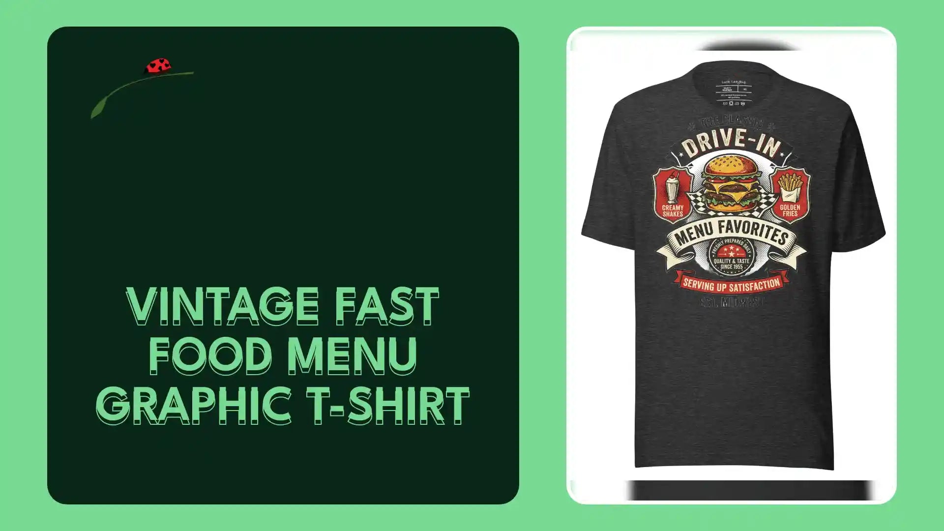 Vintage Fast Food Menu Graphic T-Shirt by@Outfy