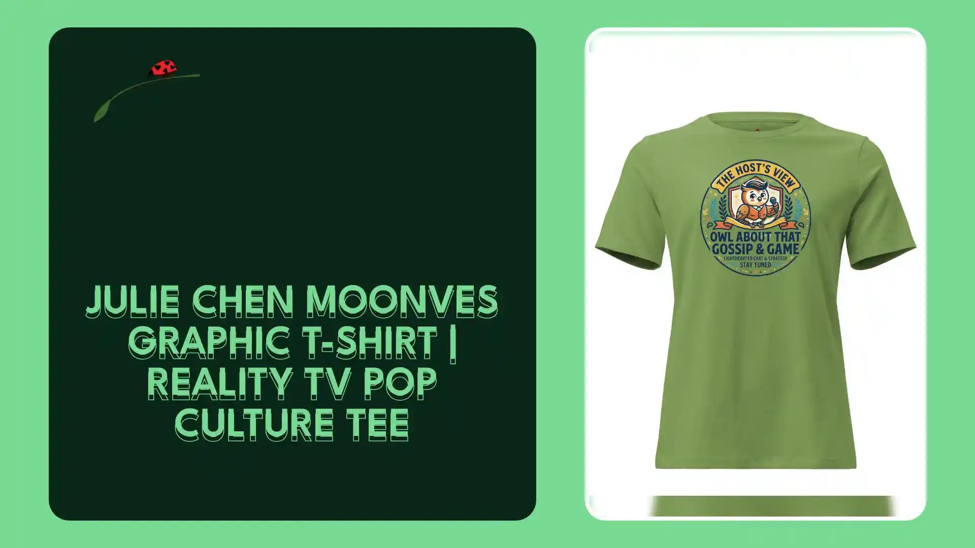 Julie Chen Moonves Graphic T-Shirt | Reality TV Pop Culture Tee by@Outfy