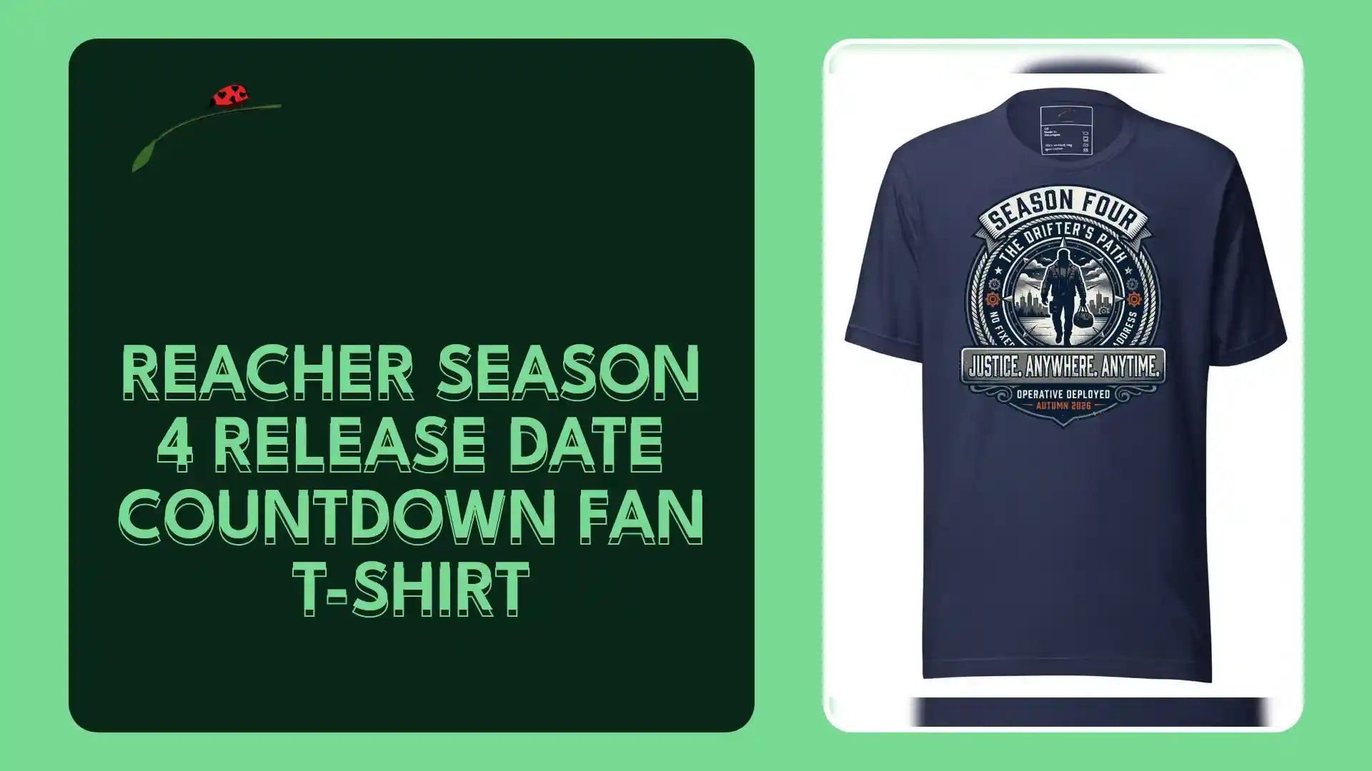 Reacher Season 4 Release Date Countdown Fan T-Shirt by@Outfy