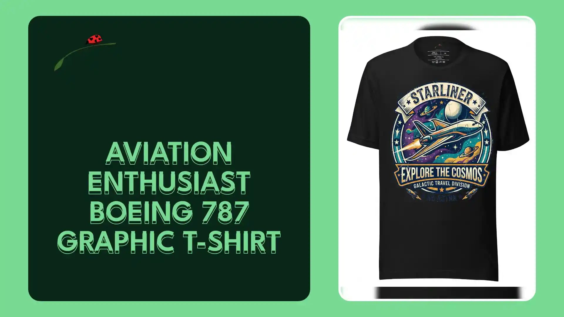 Aviation Enthusiast Boeing 787 Graphic T-Shirt by@Outfy