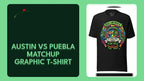 Austin vs Puebla Matchup Graphic T-Shirt by@Outfy